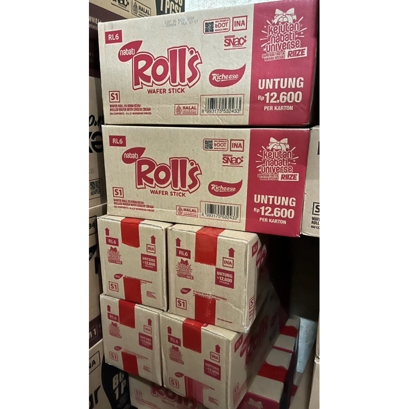 

[GROSIR!!] Nabati Rolls 8gr 1 DUS isi 6 Pak x 20pcs