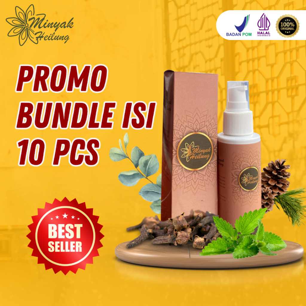 Heilung Oil Original Isi 50ml Terapi Obat Virus HMPV, Asam Lambung, Gerd, Maag Kronis, Asma, Stroke