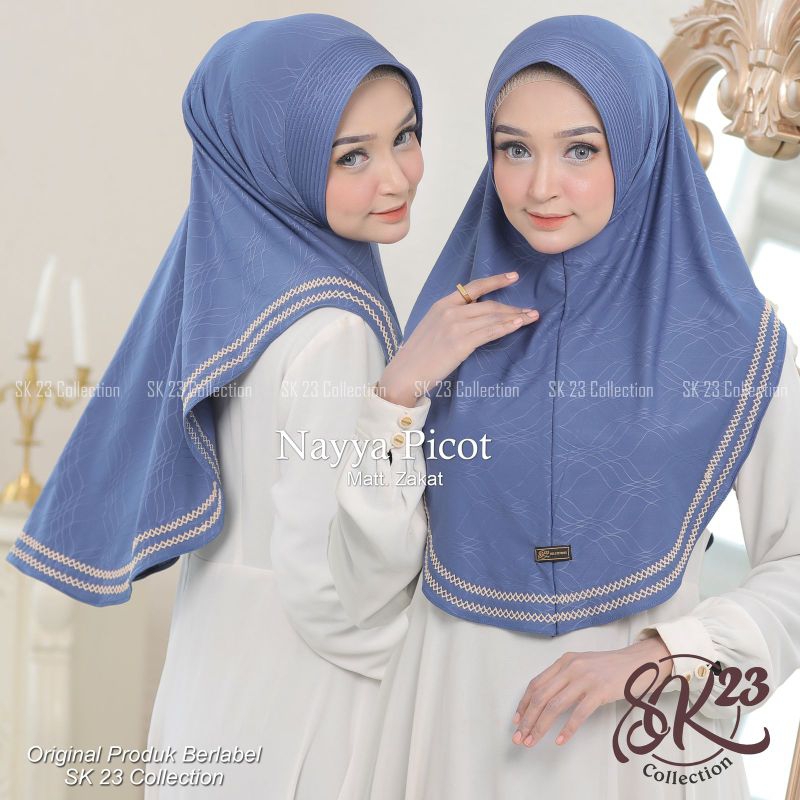 JILBAB BERGO INSTAN NAYYA PICCOT ori SK23 COLLECTION