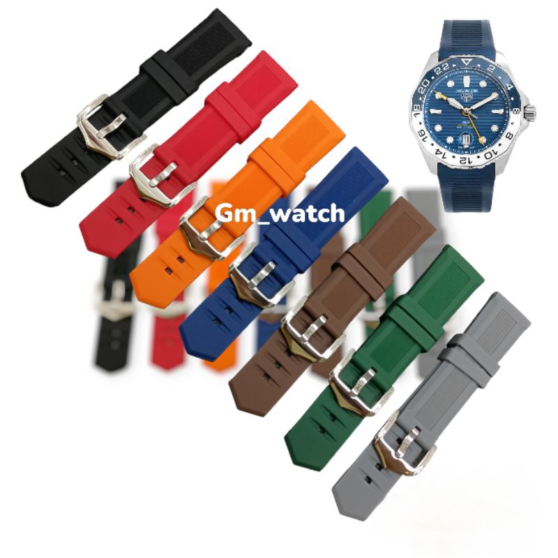 Strap Tali silikon Jam Tangan Tag Heuer polos Tanpa logo Tali Jam Tangan Tag Heuer Silikon Polos