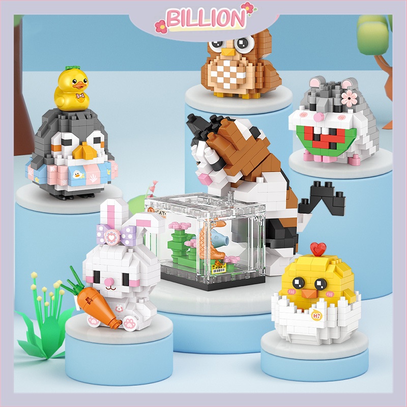 BILLION  Hewan Series Block Bricks Mainan Balok Nano Blok Building Block Nano Balok Susun DIY Mainan