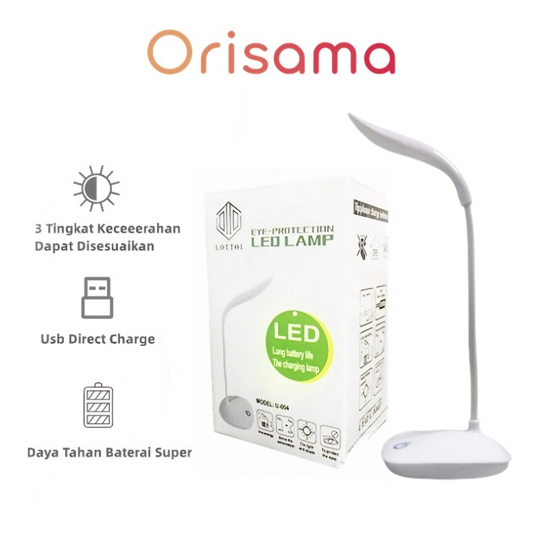 Lampu LED Meja Belajar USB Lampu Baca Desk Lamp Listrik