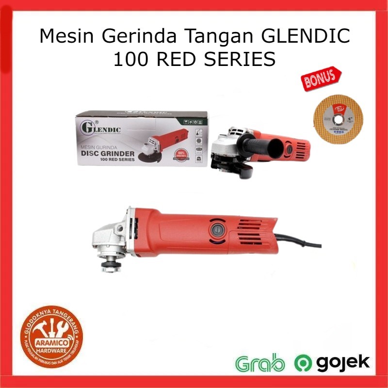 Mesin Gerinda Tangan GLENDIC 100 RED SERIES Disc Grinder 4 inch