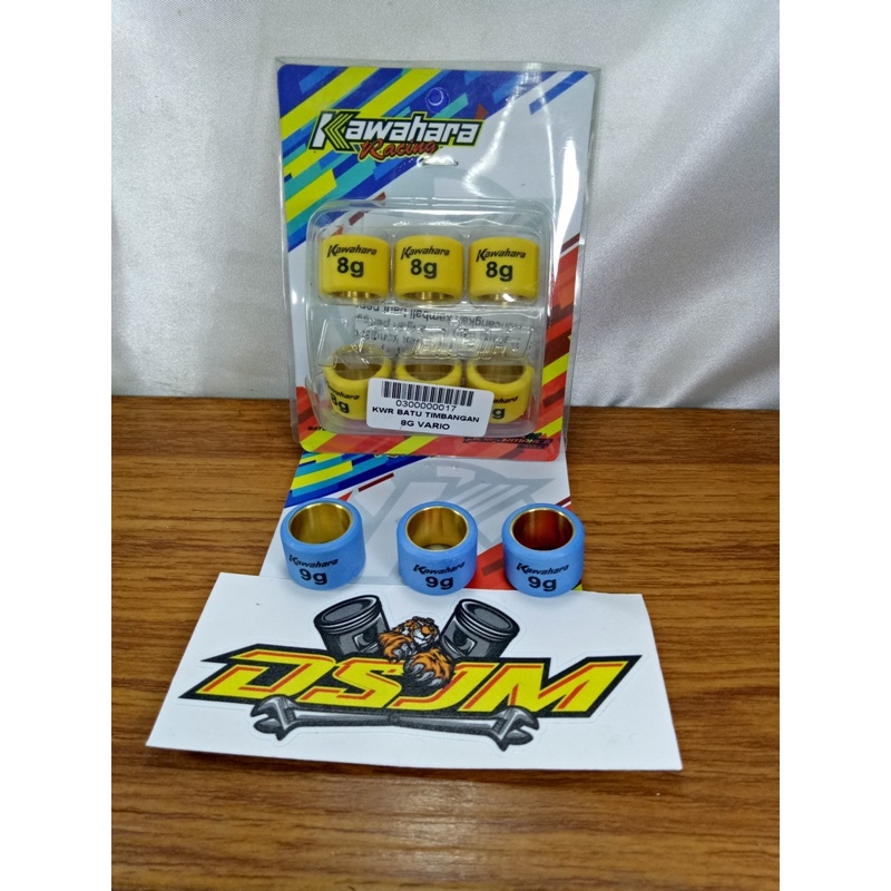 (HARGA PER 3 BUTIR) ROLLER KAWAHARA VARIO 110 KARBU / BEAT FI / SCOOPY FI KAWAHARA RACING