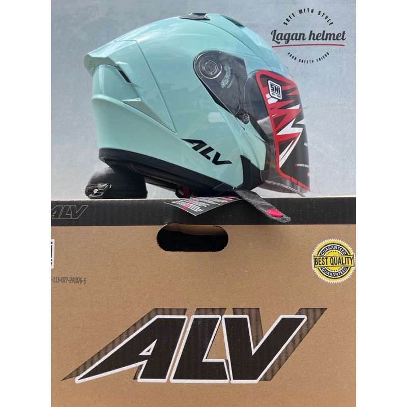 ALV ULTRON HELM HALFFACE SOLID VISOR BENING/CLEAR STANDAR SNI/Helm HALFFACE pria dan wanita dewasa/S