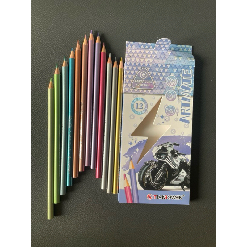 

Pensil Warna Metalik 12 Warna TIANBOWEN 9880