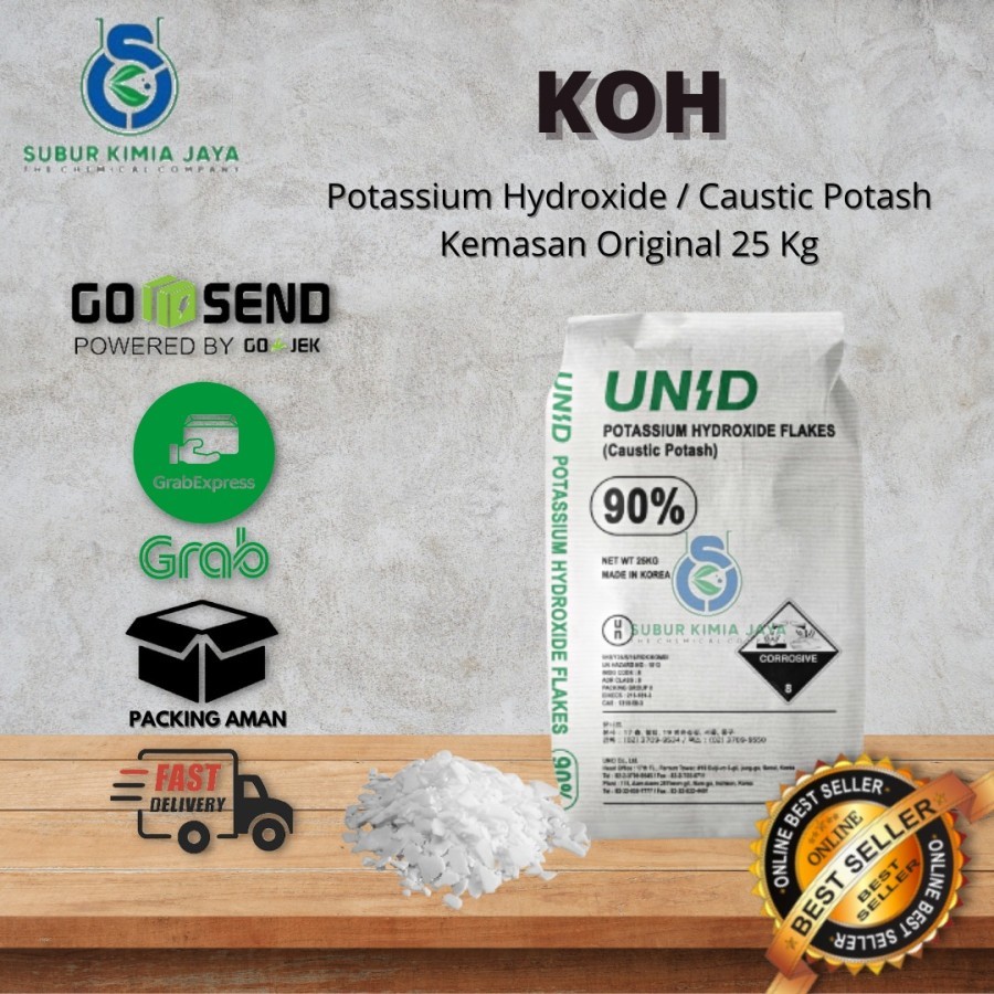 

KOH ex Korea / Kalium Hydroxyde Kemasan 25 kg khusus Gojek Premium