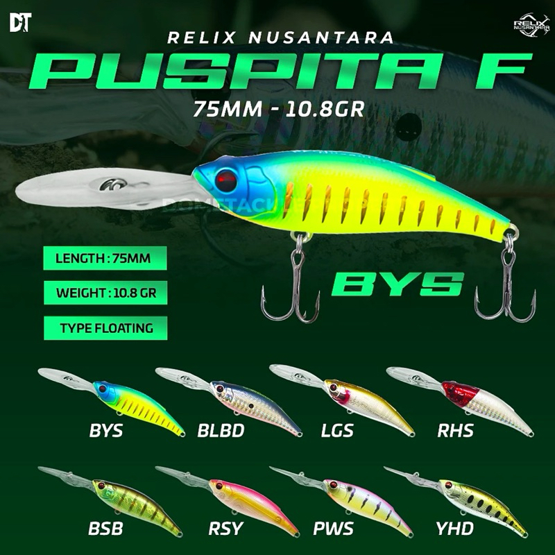 Umpan Minnow Relix Nusantara Puspita - F 75mm
