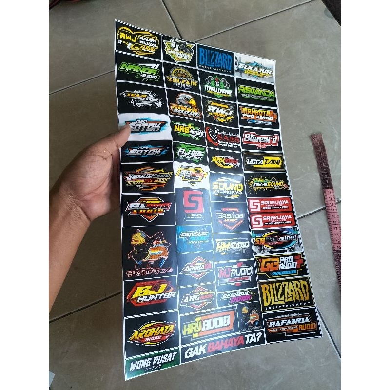 

STIKER AUDIO | STIKER SOUND | STIKER SOUNDSYSTEM | STIKER CROMO | STIKER PACK | STIKER 1 LEMBAR Ukuran 31cm x 47cm