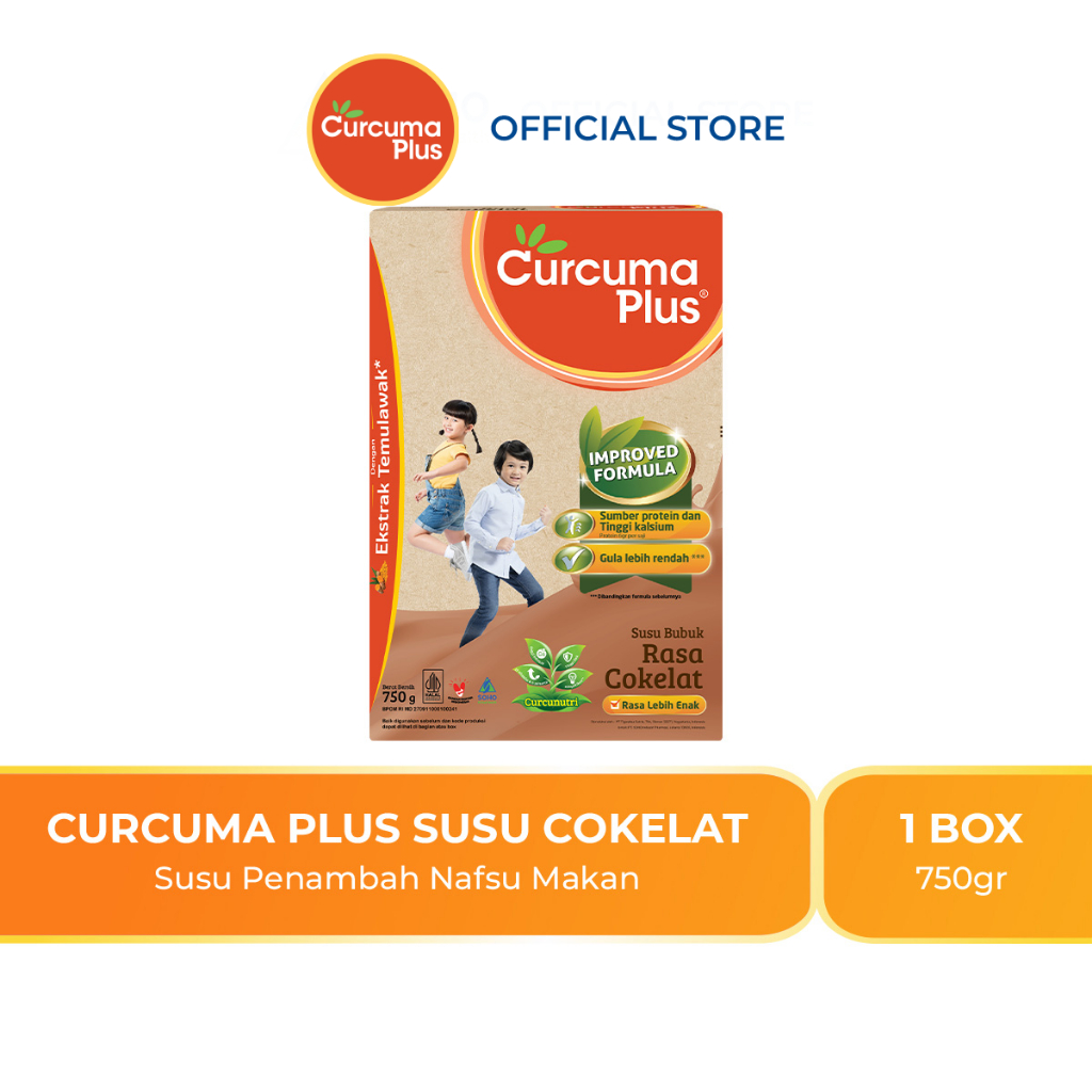 

Curcuma Plus Susu Bubuk Memperbaiki Nafsu Makan Rendah Gula Ekstrak Temulawak Rasa Coklat 750gr