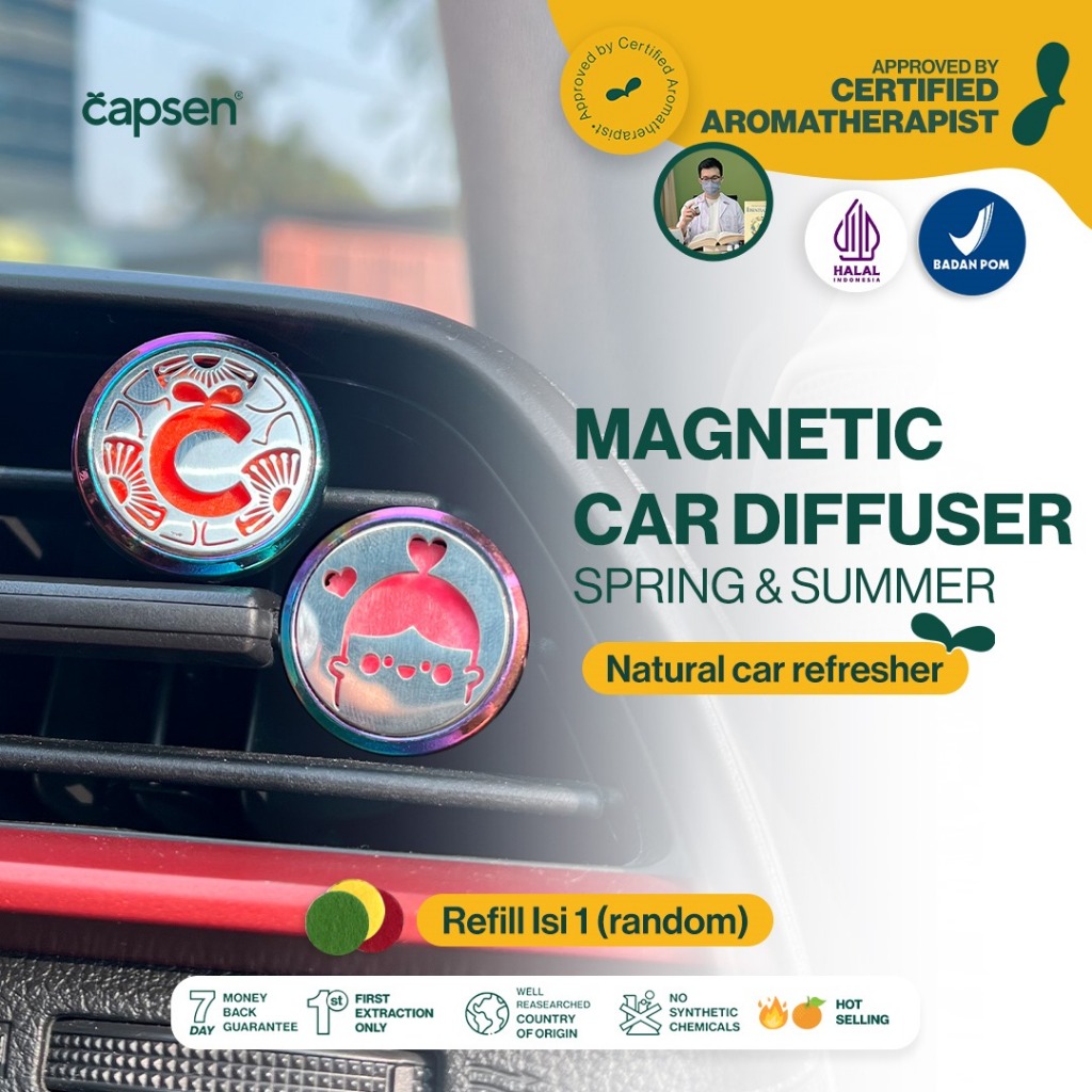 CAPSEN Car Diffuser Mobil Essential Oil Aromatherapy Pengharum Mobil Minyak Esensial