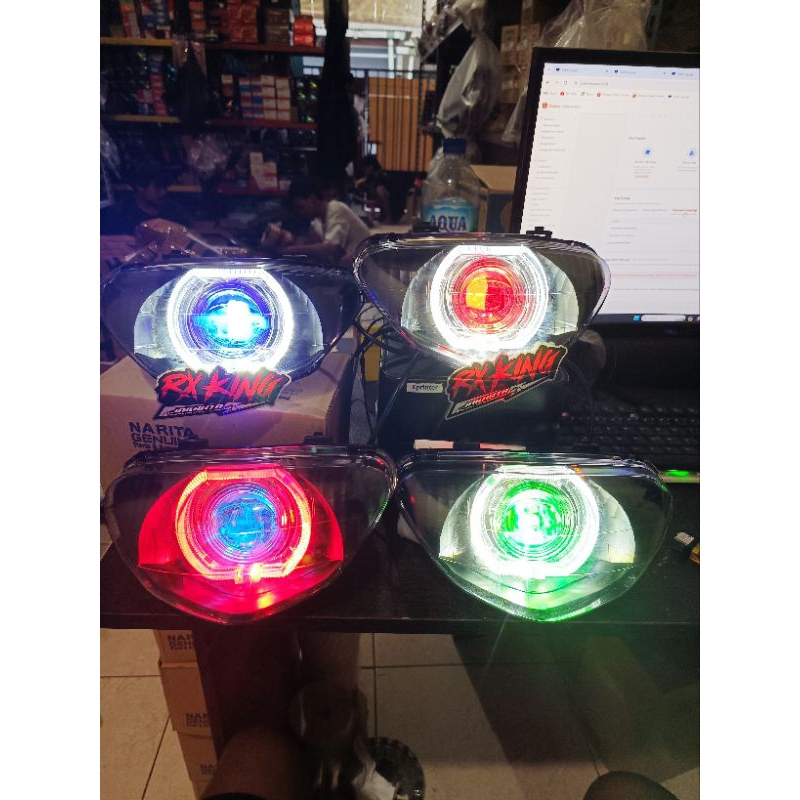 lampu depan mio sporty mio lama modif biled D2 cr7