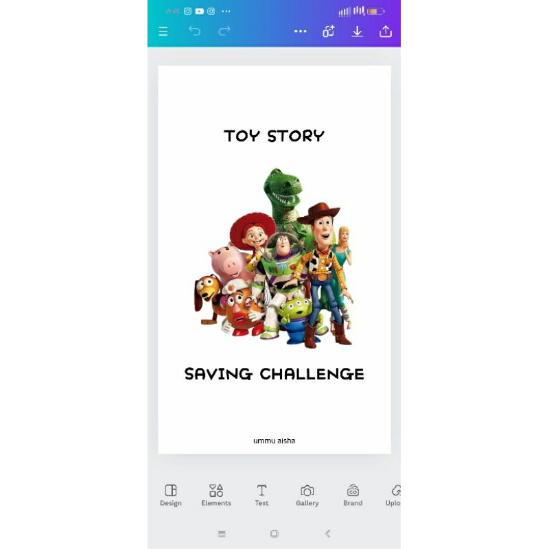 

Toy Story Saving Challenge A7 Envelope