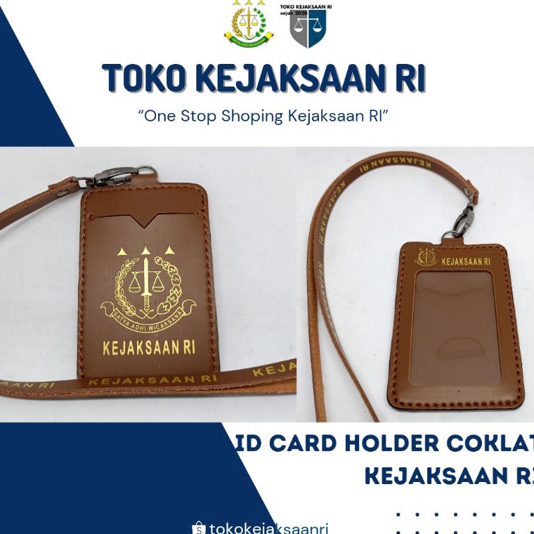 

KODE H7R tempat id card kulit coklat kejaksaan lanyard kejaksaan best seller