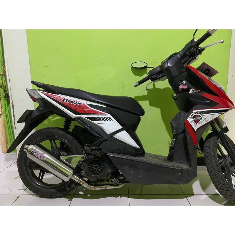 KNALPOT STANDAR RACING ORIGINAL NK PROJECT BEAT F1 BEAT KARBU INLET 38 FREE EMBLEM HUGER