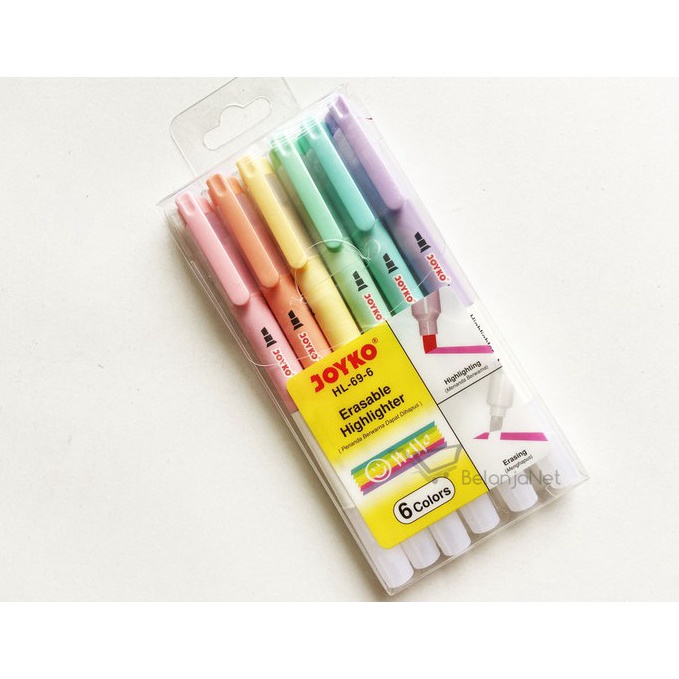 

KODE E96S Erasable Highlighter Penanda Dapat Dihapus Joyko HL696