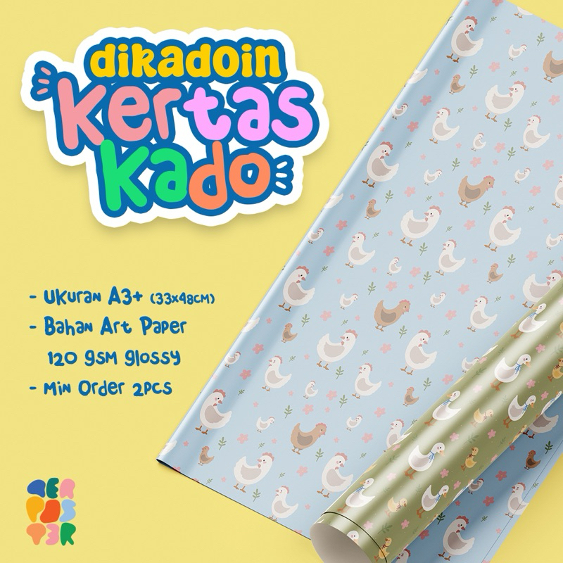 

KERTAS KADO, BABY SHOWER, AESTETIK