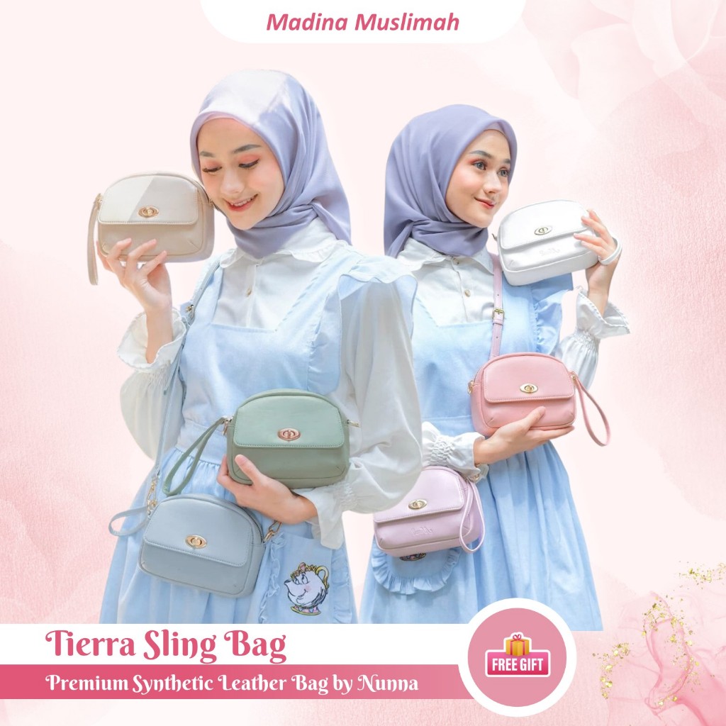 [Original] Tierra Sling Bag By Nunna Tas Selempang Sintetis Leather Tas Cantik Kekinian Kado Pernika
