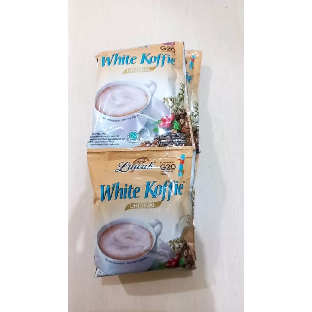 

Kopi Luwak white Coffe original 20g RENCENG ( ISI 10)