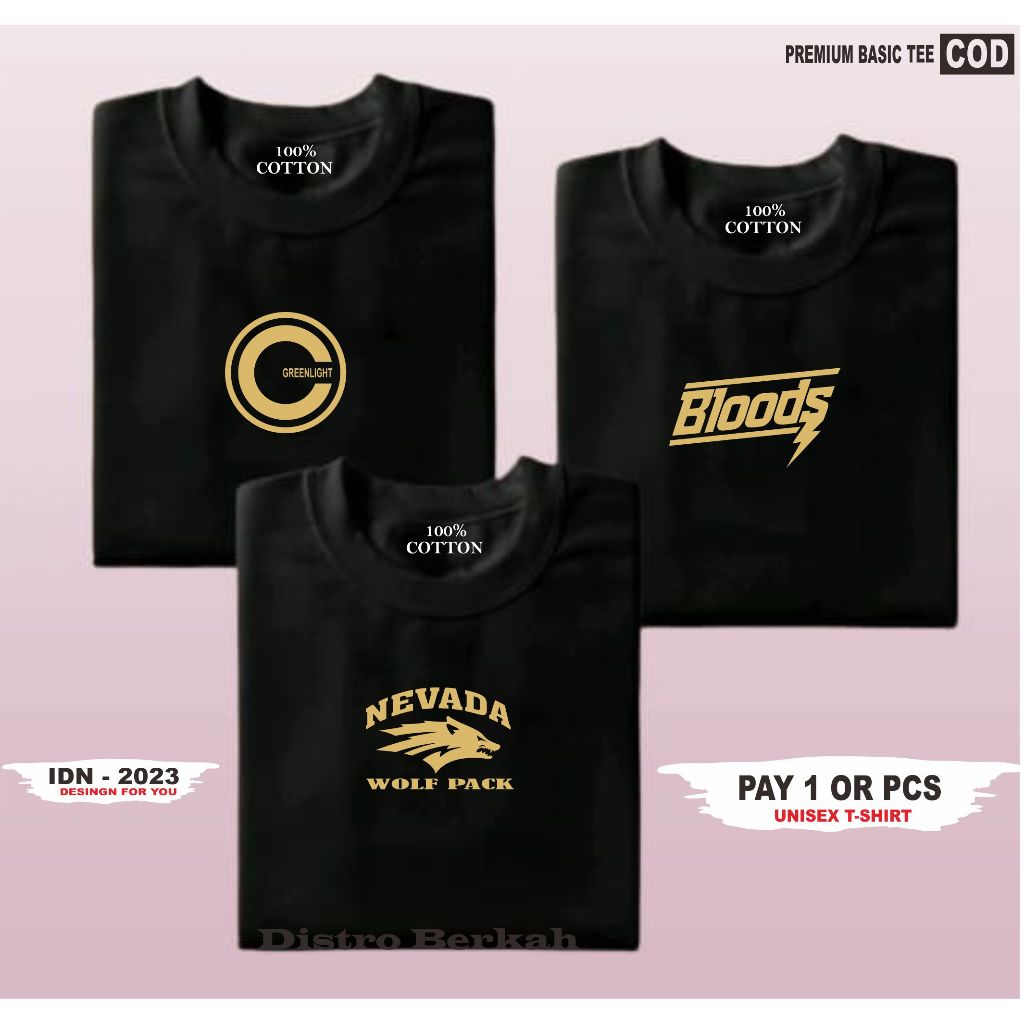 BUY 1 GET 3 PCS (PROMO COD) Maop Store Baju Kaos Distro Pria Wanita T-Shirt Distro 100% Catton-Kaos 