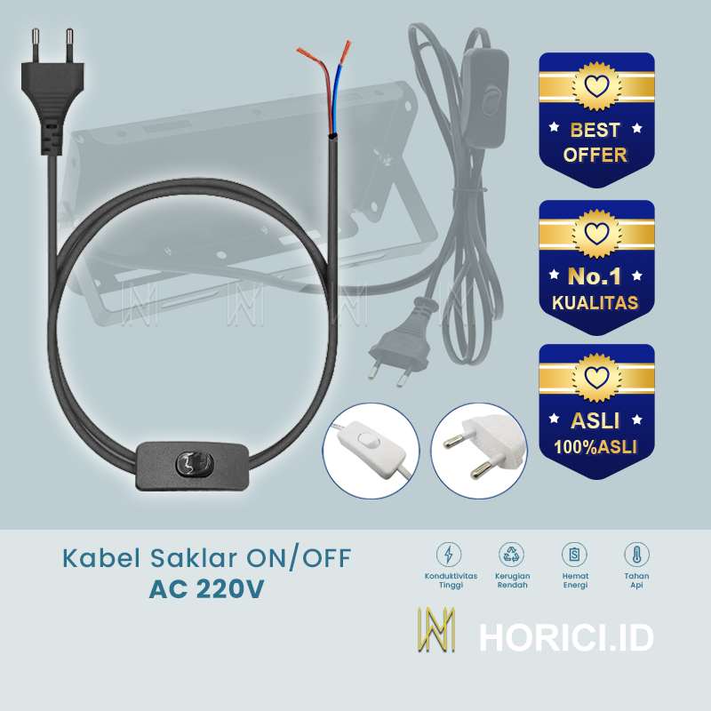 KABEL SAKLAR ON-OFF / KABEL AC 220V / KABEL BUNTUNG / KABEL LISTRIK Kabel Sambungan Colokan Listrik