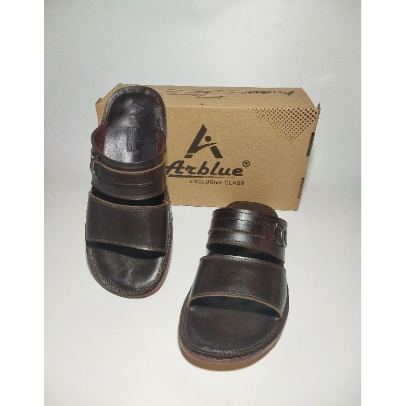 Arblue sandal original pria sandal kulit pria asli 100% sandal kulit