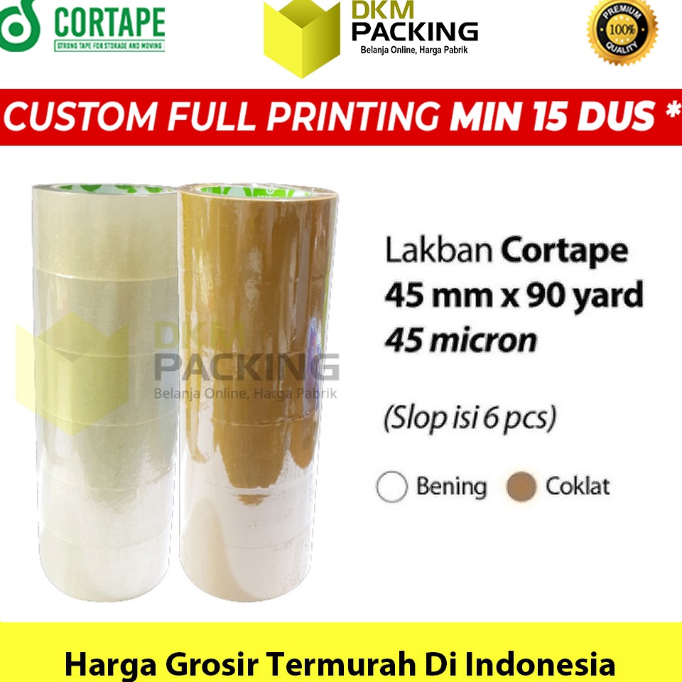 

KODE X6S Lakban 45mm x 9yard CORTAPE Plakban Isolasi PREMIUM TERMURAH SELOP