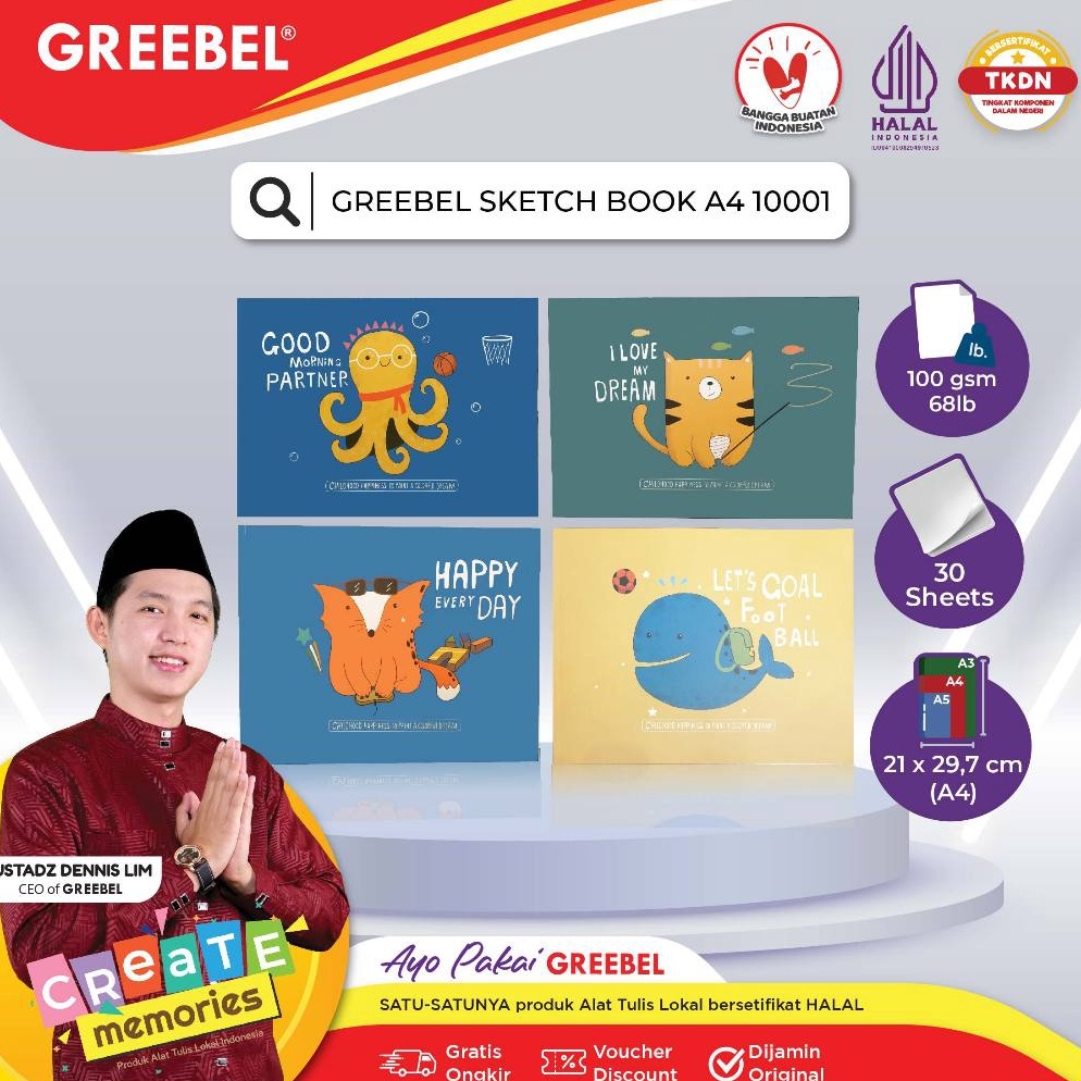 

KODE W52Q GREEBEL SKETCHBOOK A4 11 Buku Gambar Sketsa Drawing Book