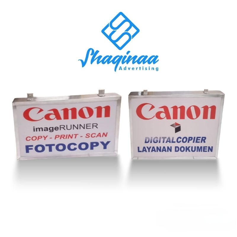 (SATU HARI JADI) NEON BOX FOTOCOPY CANON [NEON BOX AKRILIK 2 SISI] READY STOK
