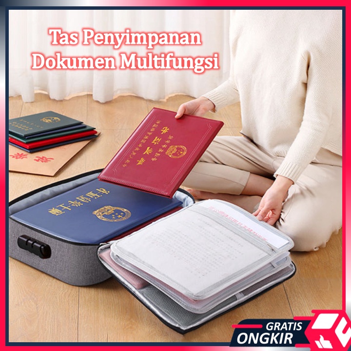 

KODE V78O Gratis Ongkir H5962 Tas Penyimpanan Dokumen Multifungsi Tas Dokumen Anti Air Tas Travel