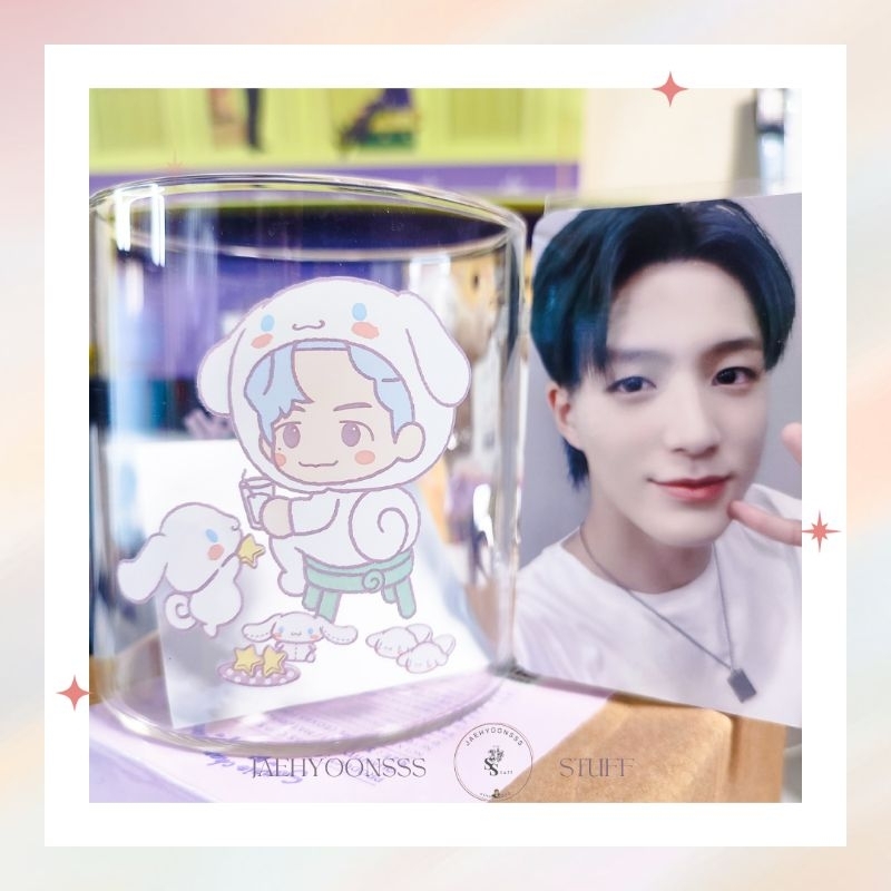 [READY] GLASS CUP NCT SANRIO - JOHNNY / JISUNG / JENO / WINWIN