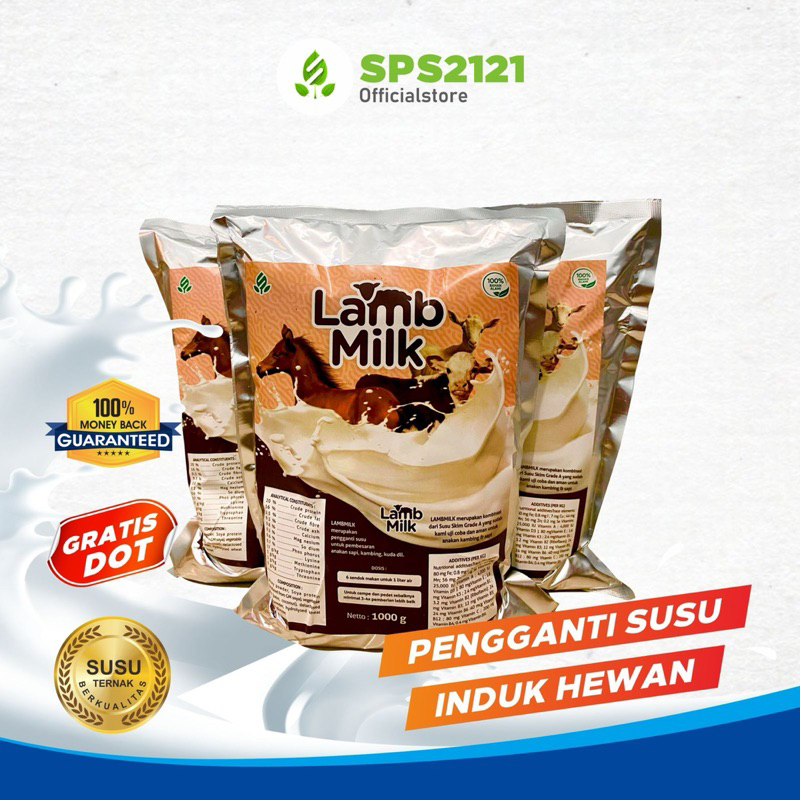 

Susu Putih LambMilk 1 kg | Bonus 1 dot per 1kg - Susu great A Pengganti Susu Induk Anti Diare Anti Mencret Untuk Sapi Kambing dan Domba