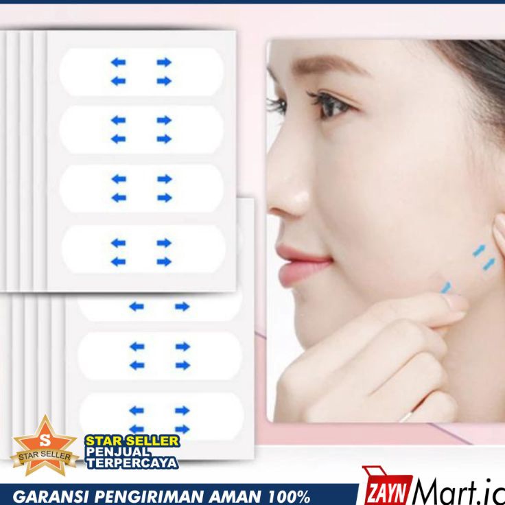 Terbaru zaynmartid 4pcs Label Stiker Penirus Wajah Tirus Tanpa Operasi  Dodo Label Korea Face Lift T