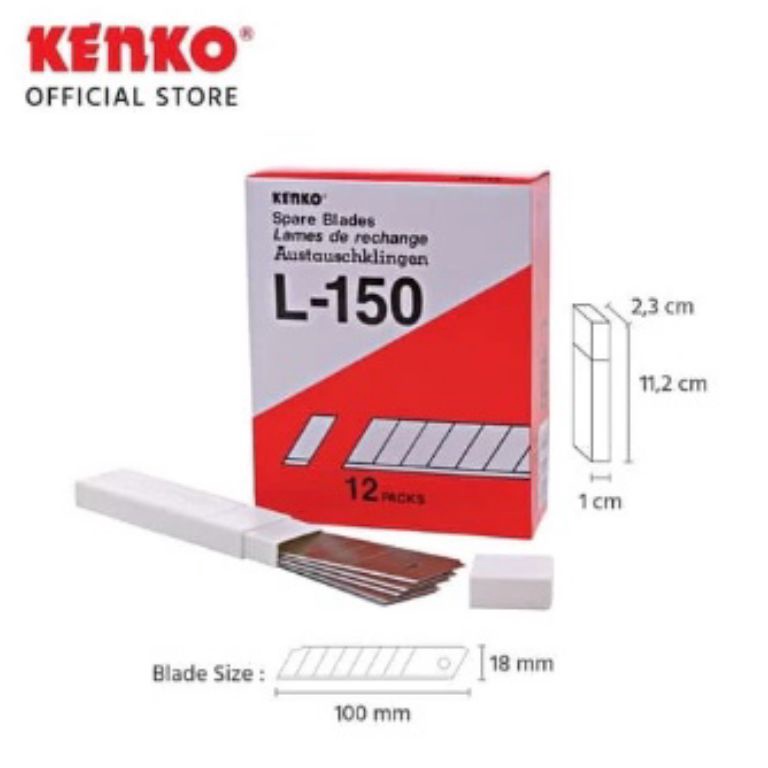

KODE S47Z Isi Cutterrefill Cutter L15 Kenko besar 1pak12 tube