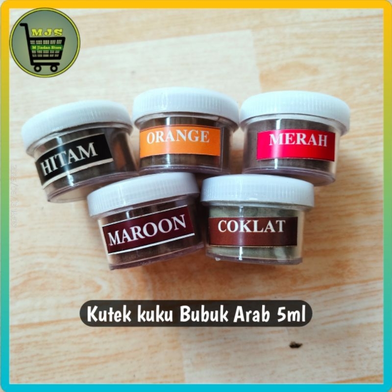 5ml Henna Kuku Sah Untuk Sholat Kutek Bubuk asli daun pacar arab original tahan lama