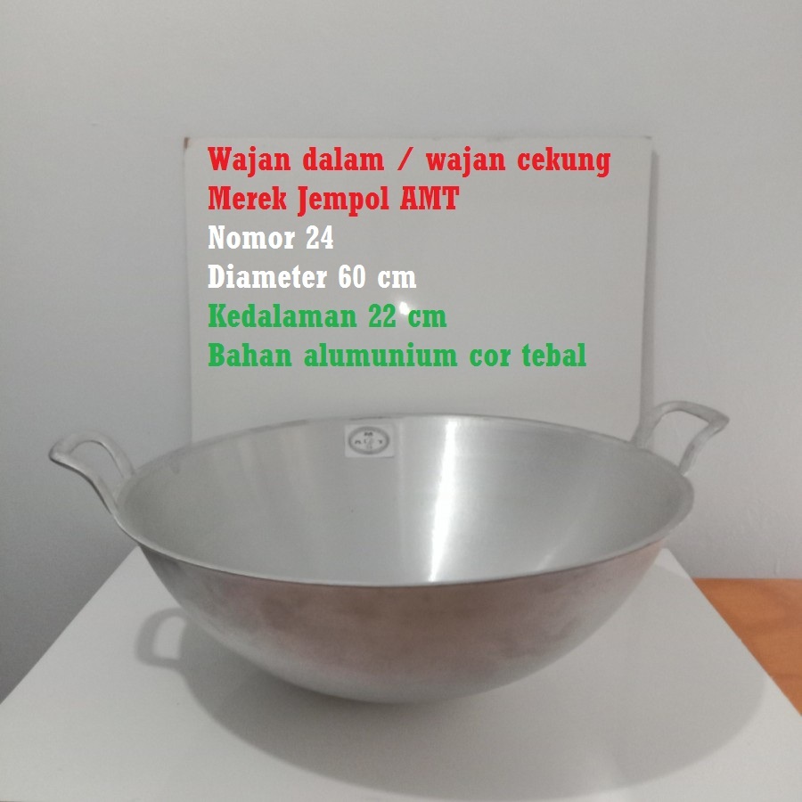 Wok Pan Jempol NO 24 Wajan cekung tradisional katel ketel