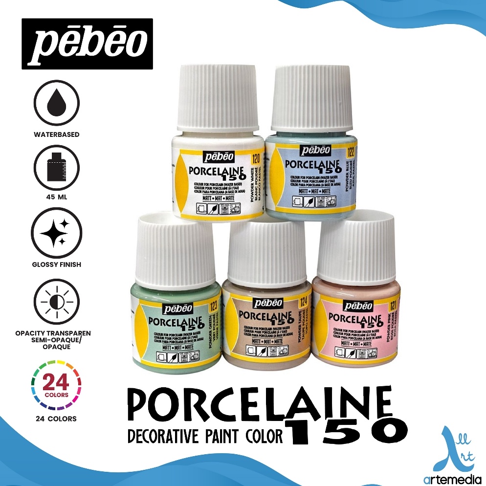 

KODE V63C Pebeo Porcelain 15 Paint Decorative Color Porselen Dekoratif DIY