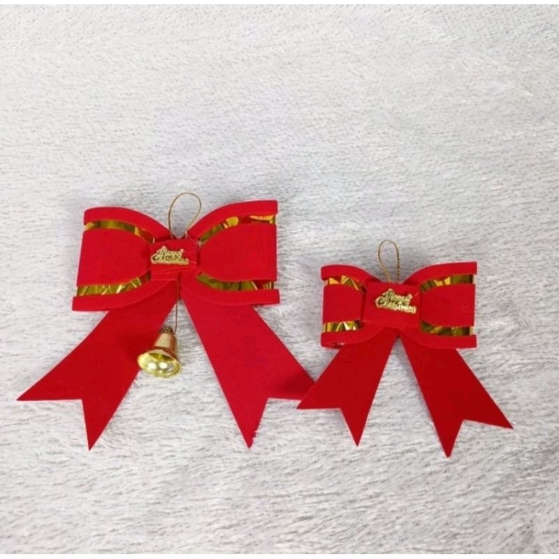 

Hiasan Pita Rangkai Red Gold Lonceng