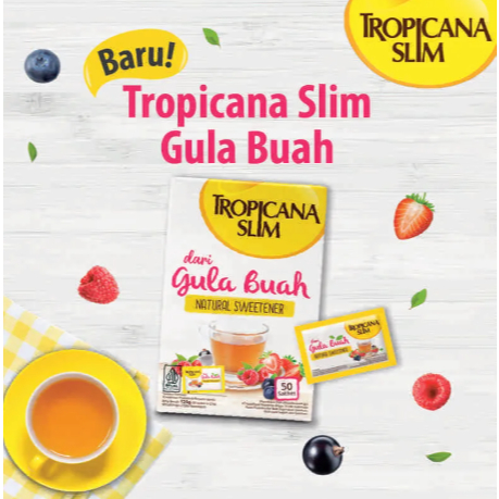 

Tropicana Slim Sweetener Gula Buah 50'S