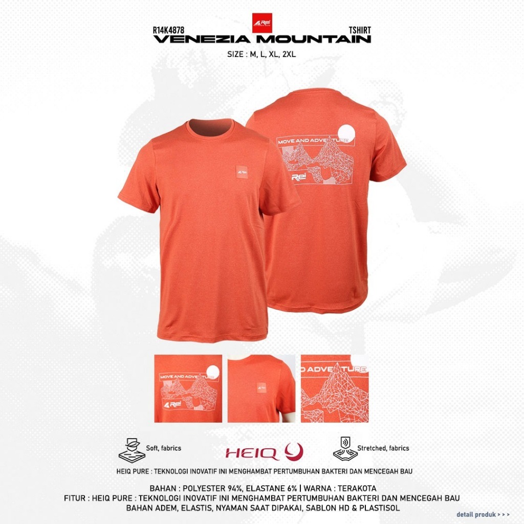 Kaos Pria Lengan Pendek Venezia Mountain Arei Outdoorgear