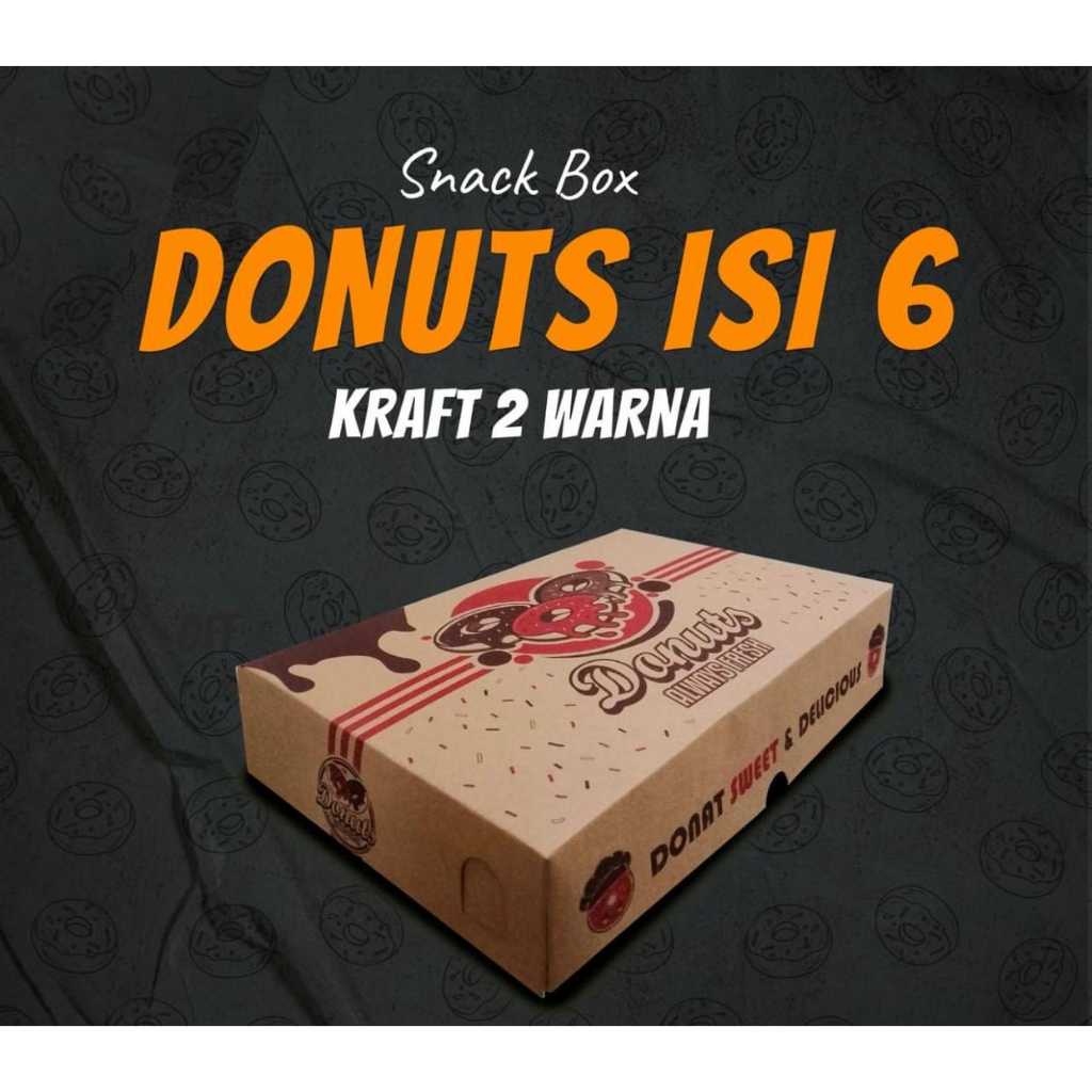 

Dus Donat Coklat Motif isi 6 Donat / Dus Donat Kraft Motif Always Fresh PER PACK