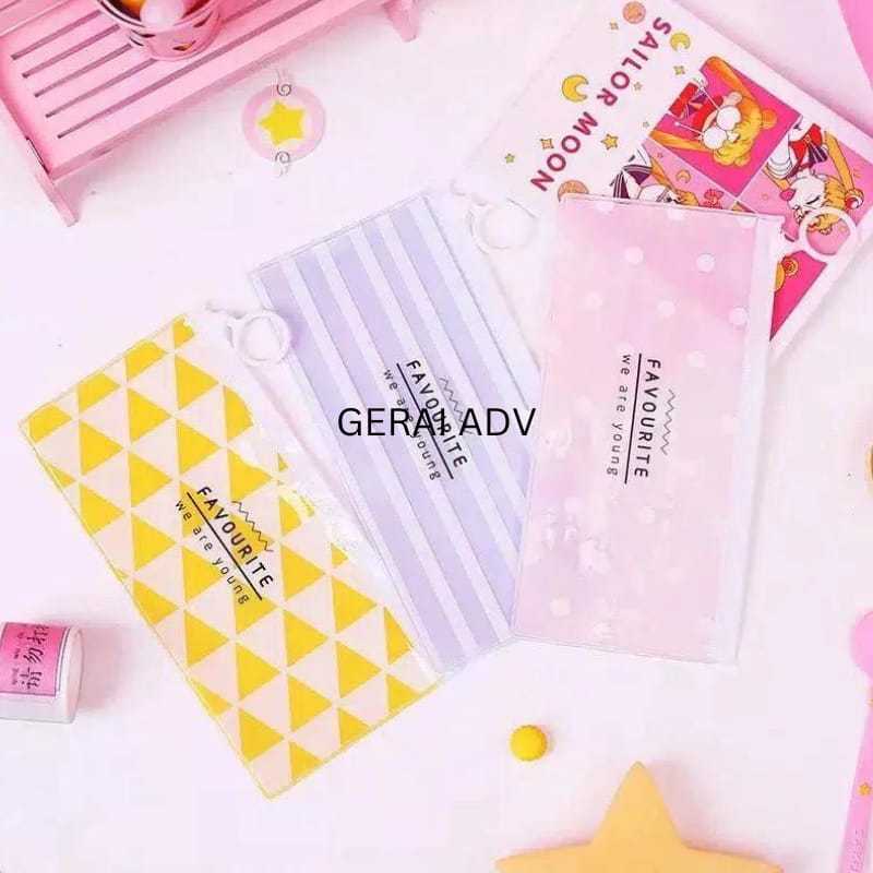 Tempat Pensil Transparan / Zipper Pensil Pouch Case / Tempat Pensil Zipper / Tempat Pensil Murah