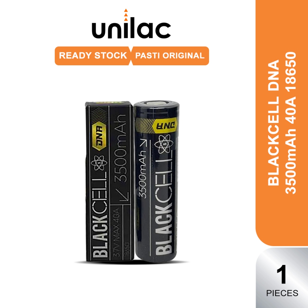 Authentic Baterai 18650 Blackcell DNA 3500mAh 40A - Baterai Black Cell 3500 mAh 18650