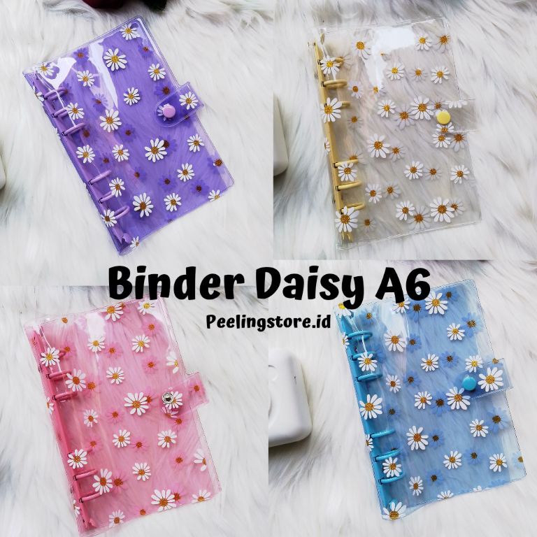 

BINDER TRANSPARANT DAISY A6 6RING ART L1A7