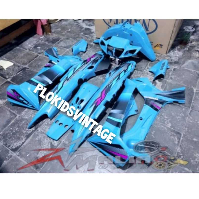 FULL BODY HALUS YAMAHA FIZR FIZ R CUSTOM BIRU MUDA STRIPING CUSTOM