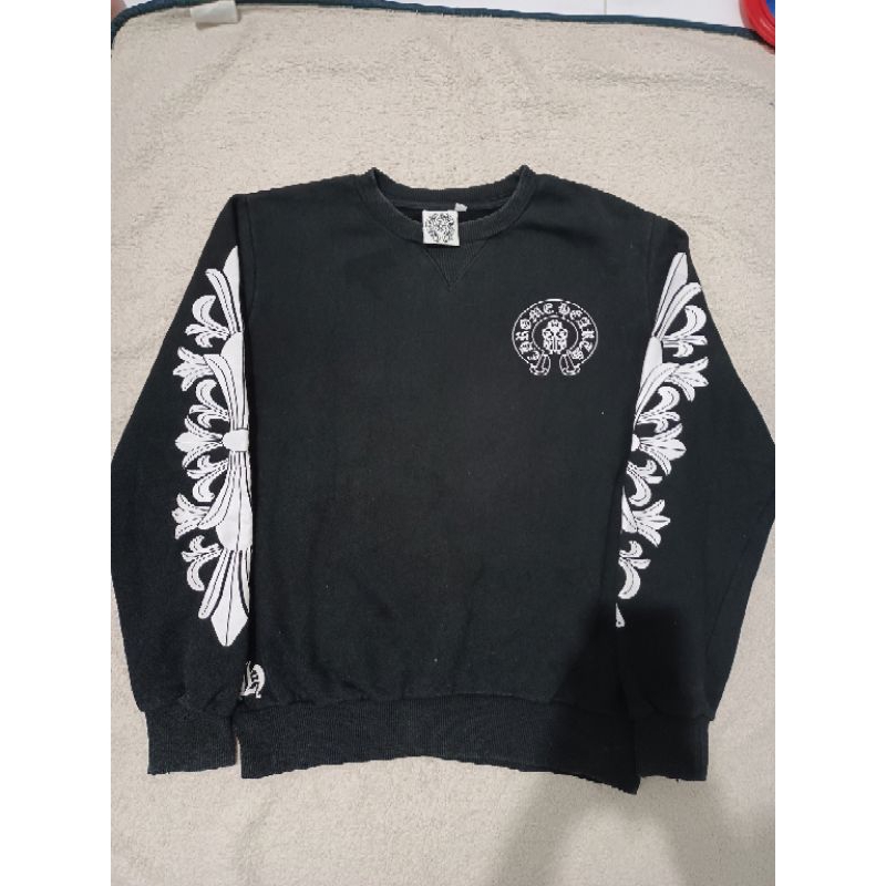 Crewneck chrome hearts hitam preloved