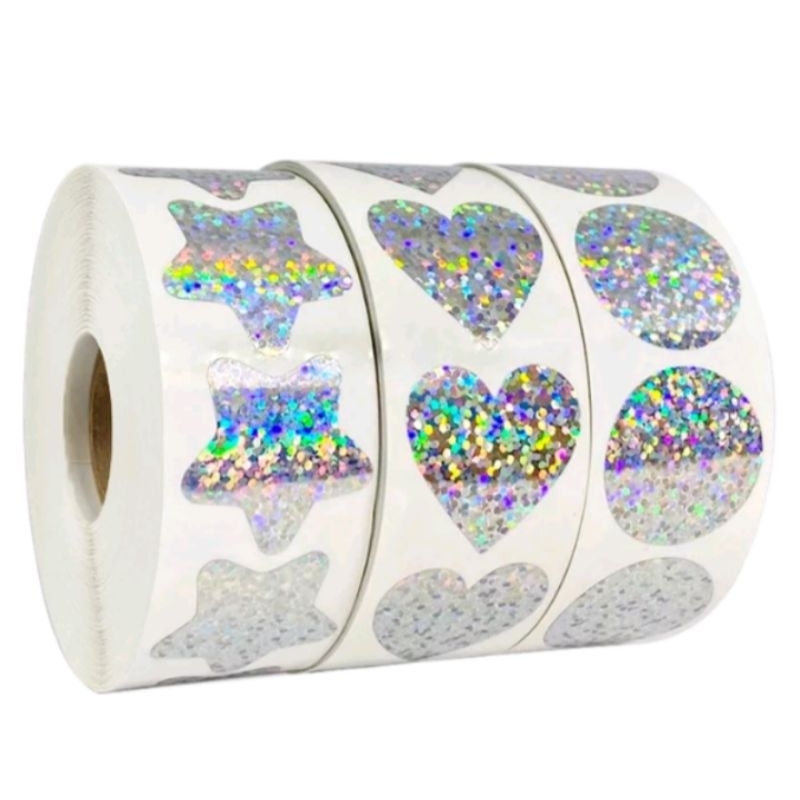 

[Sharing 30pcs] Sticker Glitter Hologram Love Star Packing