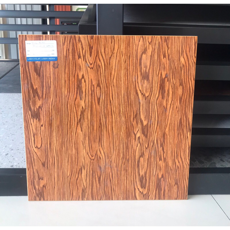 PROMO CUCI GUDANG  Keramik Motif Kayu 40x40 KW1 Type Rosewood Brown