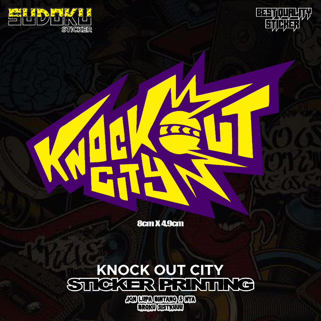 

STCKER STIKER PRINTING BAND KNOCK OUT CITY POP PUNK