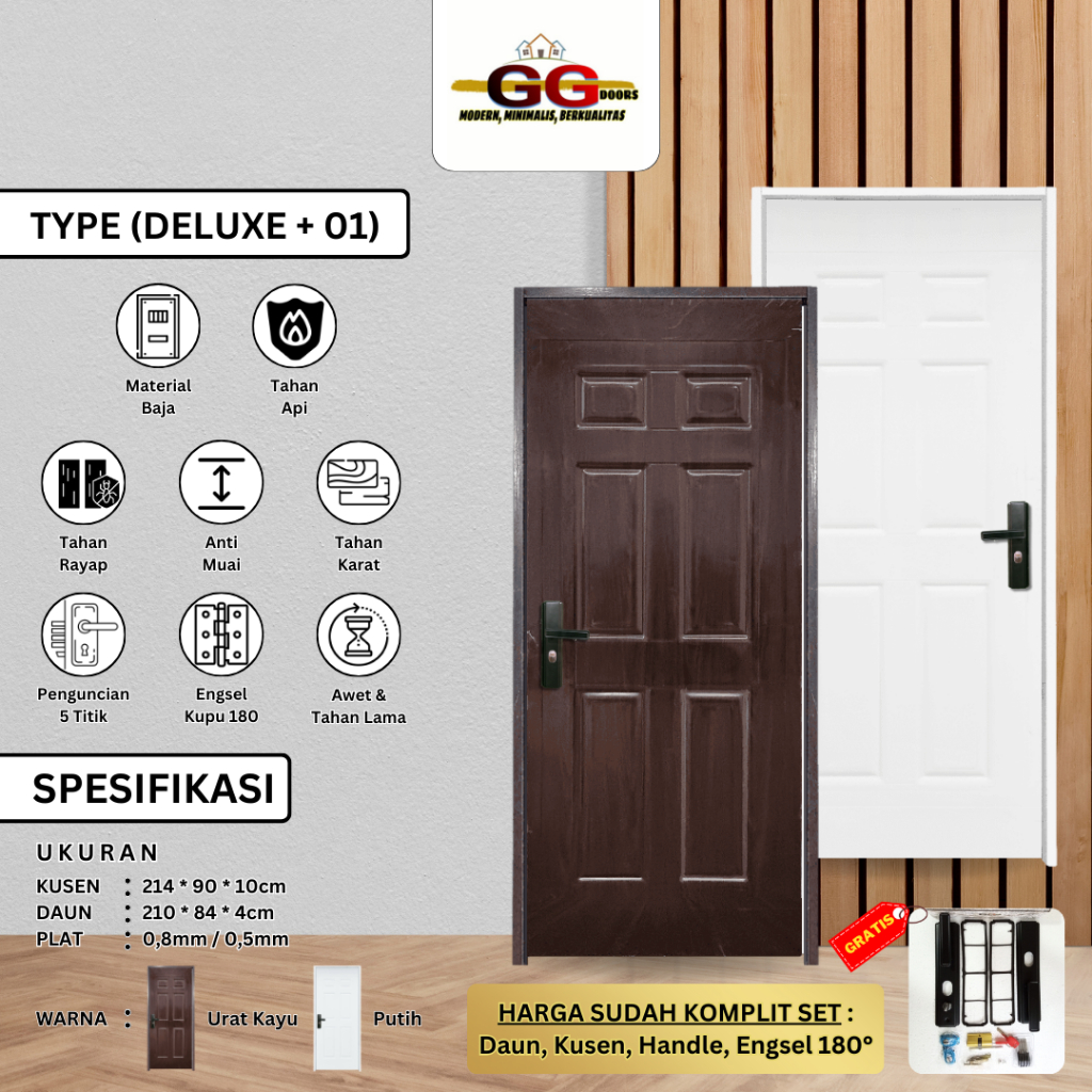 PINTU BAJA KAMAR GG - DELUXE 90x214cm